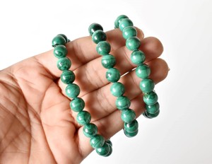 Top Huge Demand <b>Healing</b> Unisex Green Color Shield Malachite Gemstone Hand Beaded Casual/Sporty <b>Bracelet</b> for Anniversary Tibetan - Product Image 6