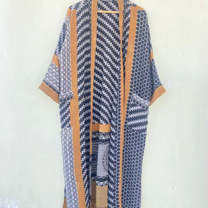 Kimono de seda Floral de talla libre para mujer, caftán de secado rápido para primavera, verano y otoño - Product Image 1