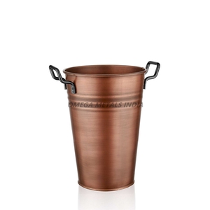 Vases en métal en gros d'usine, ensemble dans une magnifique couleur gris marbre, avec une forme ronde élégante et une finition lisse pour une décoration moderne - Product Image 2