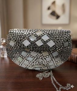 Luxury Eco-Friendly Metal <b>Box</b> Flap Handbag Ladies' Summer Party Clutch and Evening Purse with Chain Mini Crossbody - Product Image 6