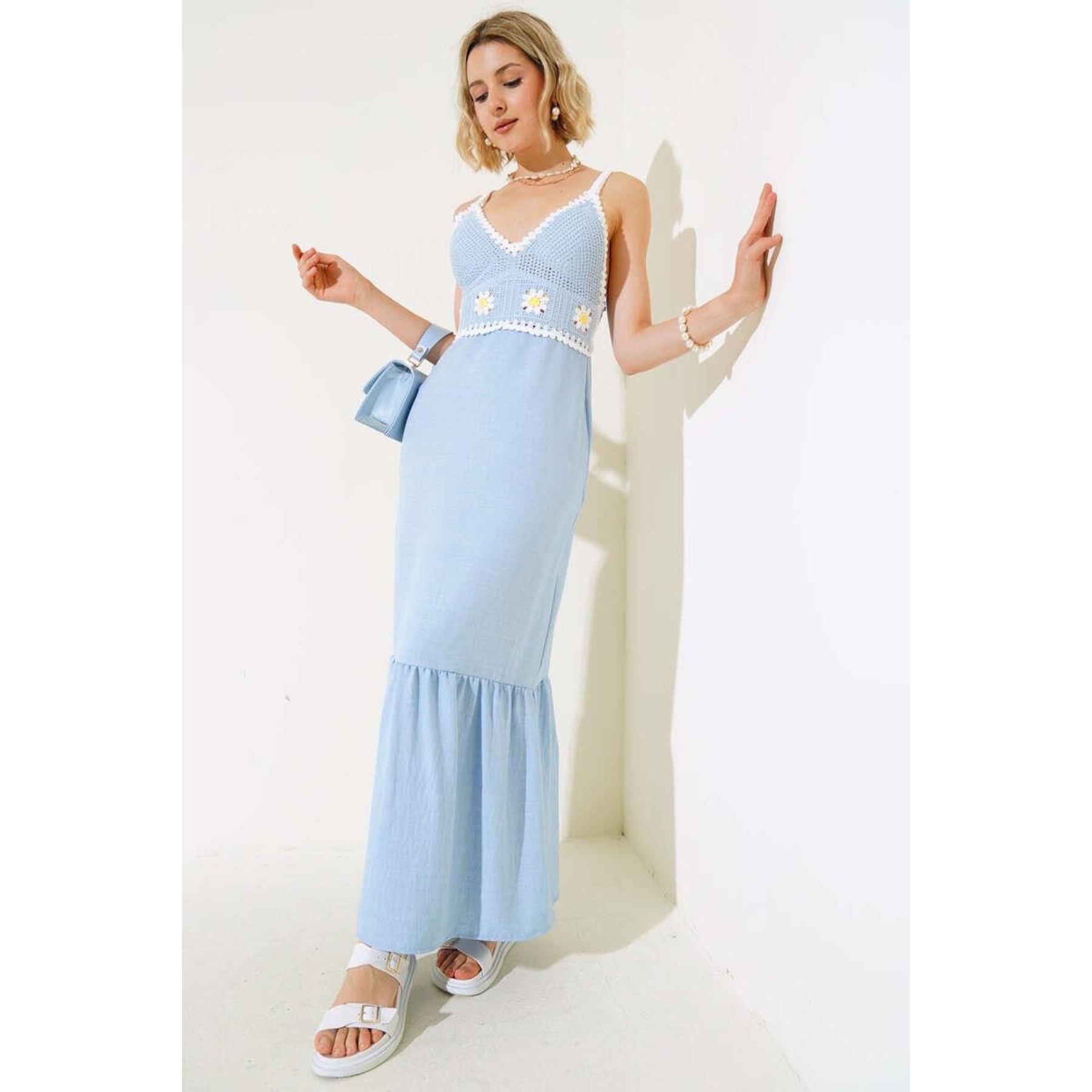 Blue Lace Bustier Dress for Women XS-XXL Halter Neckline Empire Waistline  Floral Solid Sexy Formal for Work Party Spandex Lining| Alibaba.com