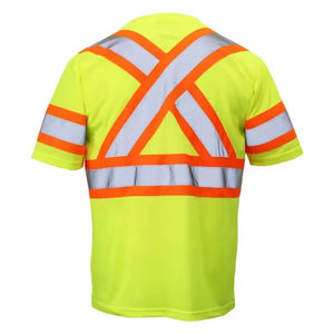 Camisas de Trabajo de Alta Visibilidad para Hombre, al por Mayor, OEM, ODM, de Algodón, Transpirables, de Secado Rápido, Reflectantes, Hechas a Medida, con Impresión Digital - Product Image 3