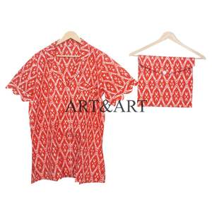 Ensemble de pyjama court élégant pour femmes, printemps-été, imprimé floral, 100% coton, doux, respirant, vêtements de nuit pour se détendre, confortable pour les vacances - Product Image 4