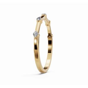 Anillo de Diamantes Apilable Moderno Sebeknefrus de Primera Calidad, Corte Redondo, 0.100 Ct, Oro de 9 KT, 14 KT, 18 KT, Proveedor Mayorista en Línea - Product Image 2