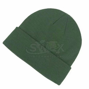 Services OEM, bonnets en jacquard classiques et élégants en tissu de laine avec logo personnalisé, bonnets d'hiver - Product Image 5