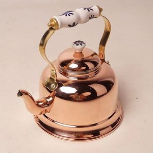 Hervidor de cobre con acabado antiguo de alta calidad diseñado para los amantes del té elegantes coleccionistas de decoración de cocina y soluciones de regalo. - Product Image 5