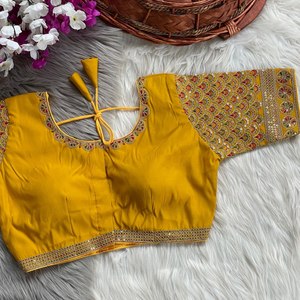 Blusa de seda Sari para mujer india, ropa de fiesta nupcial, Ropa Étnica, lo último en ventas, ropa exclusiva para superventas - Product Image 2