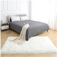 Tapis de luxe moderne en forme de cœur, moelleux, personnalisé, en laine de soie épaisse de 5-6 mm, tapis touffeté pour chambre principale et couloir