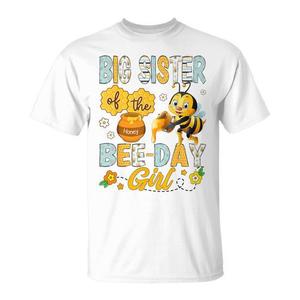Maglietta Personalizzabile per Festa di Compleanno a Tema Ape per Ragazze, Sorella Maggiore del Giorno dell'Ape per Bambini - Product Image 1