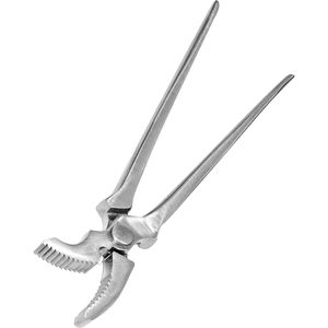 Veterinary Hoof Nail Clincher 12" Curved Jaw Stainless Steel Reusable Clinching Tongs Horse <b>Shoe</b> Nail Farrier Tools Animal Care - Product Image 2