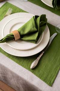 Serviettes de table en lin Multi réutilisable Fine Table à manger Dîner Serviette en tissu pour le restaurant à la maison ou en avion - Product Image 3