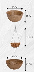 Cesta de macetero colgante de fibra de coco biodegradable - Product Image 2