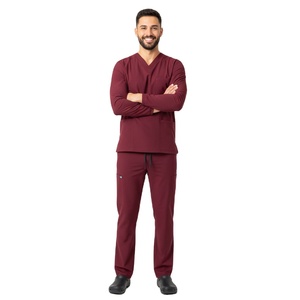 Ensemble de blouses chirurgicales pour hommes, respirant, léger, uniforme médical, haut à manches courtes, pantalon, vêtements de travail confortables pour l'hôpital, OEM ODM - Product Image 2