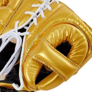 Garde-tête gagnant personnalisé de haute qualité en cuir véritable couleur dorée garde-tête de boxe Durable - Product Image 5