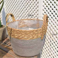 Jardinière en jonc de mer tissée jardinières d'intérieur Pot de plantes panier de rangement conteneurs de plantes panier de rangement Pots de fleurs pour la décoration de la maison