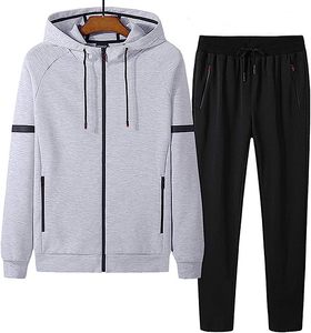 Survêtement personnalisé respirant en polyester et coton de qualité supérieure pour hommes vêtements de sport survêtement unisexe à fermeture éclair uni imprimé bouffant - Product Image 2