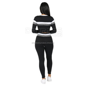 Ensemble de soutien-gorge Leggings de gymnastique pour femmes taille élastique solide séchage rapide respirant 100% coton ensemble de Yoga d'entraînement pour dames en gros - Product Image 2