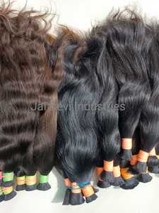 Extensiones de cabello ondulado liso sedoso recto de alta calidad Remy 100% indio crudo Virgen sin procesar extensiones de cabello humano Natural - Product Image 5