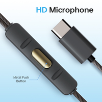 Écouteurs intra-auriculaires à la mode avec câble plat en stock universel mains libres