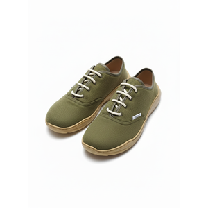 Chaussures tendance en toile pour enfants Rad Black, style pieds nus, à lacets, bout rond, vert uni, respirantes, toutes saisons, semelle intermédiaire en EVA, semelle extérieure en caoutchouc - Product Image 1
