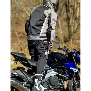 Veste de moto respirante pour homme, veste de moto de sport double, veste de moto de protection pour la conduite en tourisme, veste en cuir grise - Product Image 5