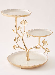 Soporte de pastel de diseño de hoja de metal de 3 niveles de alta calidad en precio al por mayor de La India - Product Image 3