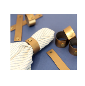 Leather Napkin Ring Bracket Western Restaurant Table Ware and Royal <b>Wedding</b> Decorative Items and Sale - Product Image 4