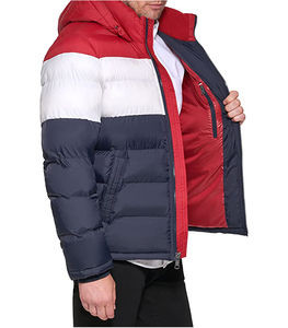Top Quality Custom <b>Men</b> Padded Coats Bubble Puffer Jacket Coat Polyester Warm Quilted Winter <b>Men</b> Jacket With High Quality Fabric - Product Image 3