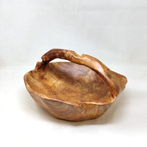 Excelente mano de obra, cuenco de madera para frutas y nueces con mango a juego de exportadores indios - Product Image 1