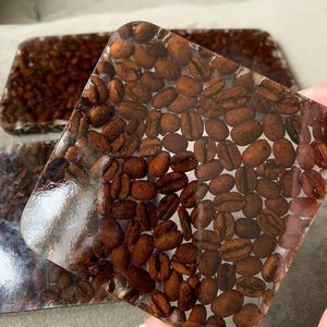 Dessous de verre en résine de luxe faits à la main personnalisés, coussinets carrés de couleur personnalisables pour ensemble de table de tapis de cuisine au meilleur prix - Product Image 2