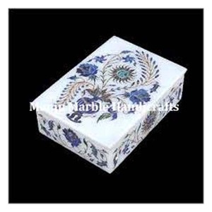 Forma octogonal Natural pulido brillante incrustaciones de piedras preciosas Durable hecho a mano aspecto moderno caja de almacenamiento de joyas - Product Image 3