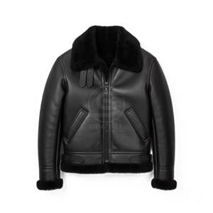 Veste en cuir de mouton de haute qualité, logo personnalisé, veste d'hiver, vêtements de mode, veste en cuir de mouton pour hommes - Product Image 1