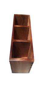 Modern Solid Wooden Multifunctional Cutlery <b>Holder</b> 3 Compartments Handmade Kitchen Organizer for Spoons Forks Knives <b>Utensils</b> - Product Image 5