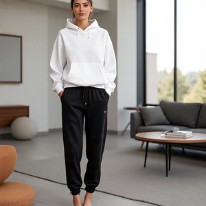 Chándal de gran tamaño para mujer, hombros caídos, 1/4, sudaderas con cremallera y pantalones de chándal, conjuntos deportivos para mujer, chándal holgado para mujer - Product Image 3