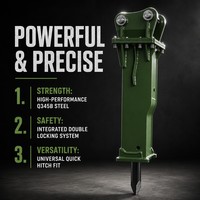 Marteau hydraulique de haute qualité pour excavatrice, adapté aux excavatrices de 1 à 8 tonnes