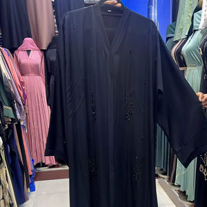 2024 Dubai Abaya Beautiful Black Colour Muslim Traditional Abaya Hand Work <b>Kaftan</b> Traditional Islamic Clothing for <b>Women</b> - Product Image 1
