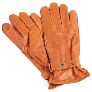 Gants tactiles en cuir pour homme, design sportif élégant à doigts entiers pour une utilisation en extérieur en hiver - Product Image 6