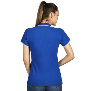 2026 respirant OEM coton femmes Polo bleu Royal basculement poignets femmes polos personnalisé Golf chemise pour femmes ODM - Product Image 5