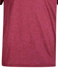 เสื้อยืดผู้ชายคอกลมแขนสั้นผ้าโพลีเอสเตอร์ผสมคอตตอนสีมารูนเฮเธอร์แบบเรียบ รับผลิตเสื้อผ้าขายส่ง พิมพ์โลโก้ ส่งออกจำนวนมาก รับผลิตแบบ OEM - Product Image 5