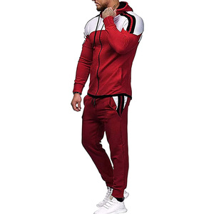 Conjunto Deportivo de Dos Piezas para Hombre con Textura Acanalada, Puños Acanalados, Bolsillos Laterales, Apto para Invierno, con Capucha y Cordones, para Compradores Mayoristas - Product Image 3