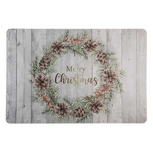 Ensemble de 4 sets de table lavables et antidérapants motif floral pour Noël, en lin et coton tissé, pour la maison et la cuisine - Product Image 4