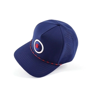 Casquette de golf personnalisée par le fabricant, bleu marine, 5 panneaux, avec broderie exclusive, casquette snapback sport - Product Image 3