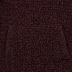 Manteau en laine double boutonnage bordeaux pour femme sur mesure, fabricant OEM et marque privée - Product Image 6