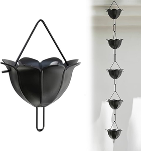 ห่วงโซ่ฝนสำหรับตกแต่งสวนทำจากสเตนเลสสตีลทองแดงผลิตจากโลหะ - Product Image 2