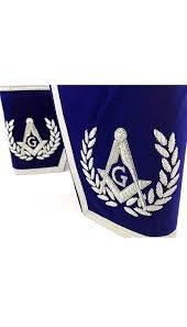 Gants maçonniques - Brodés - Bleu Métal type Bleu brodé Type de fermoir Boîte avec languette et chaîne de sécurité - Product Image 3