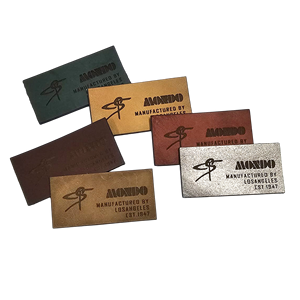 Étiquettes de vêtements en cuir lavables personnalisées avec couleurs et tailles sur mesure pour vêtements et accessoires - Product Image 1