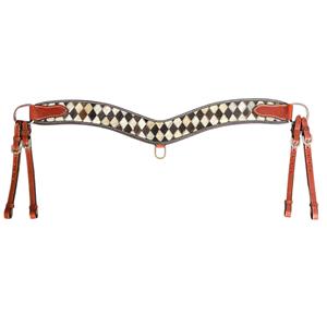Prêt Navire Western Équestre Véritable Cuir De Vachette Cheval Racing Plastron Strass Concho Décoré Colliers De Poitrine - Product Image 4