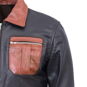 Solid Color Slim Fit PU Leather <b>Jacket</b> Latest <b>Men</b> Genuine Leather <b>Jacket</b> Wholesale Cropped Bright Color Leather <b>Jacket</b> - Product Image 4