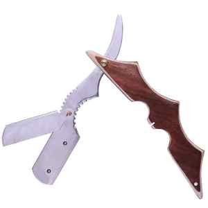 Maquinilla de afeitar plegable para peluquero, cuchillo de afeitar plegable recto de acero inoxidable para peluquero - Product Image 6