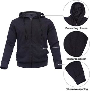 ชุดกีฬาลำลองแบบมีฮู้ดมีซิป,ชุดวอร์มใส่เล่นกีฬาฝึกซ้อม - Product Image 3